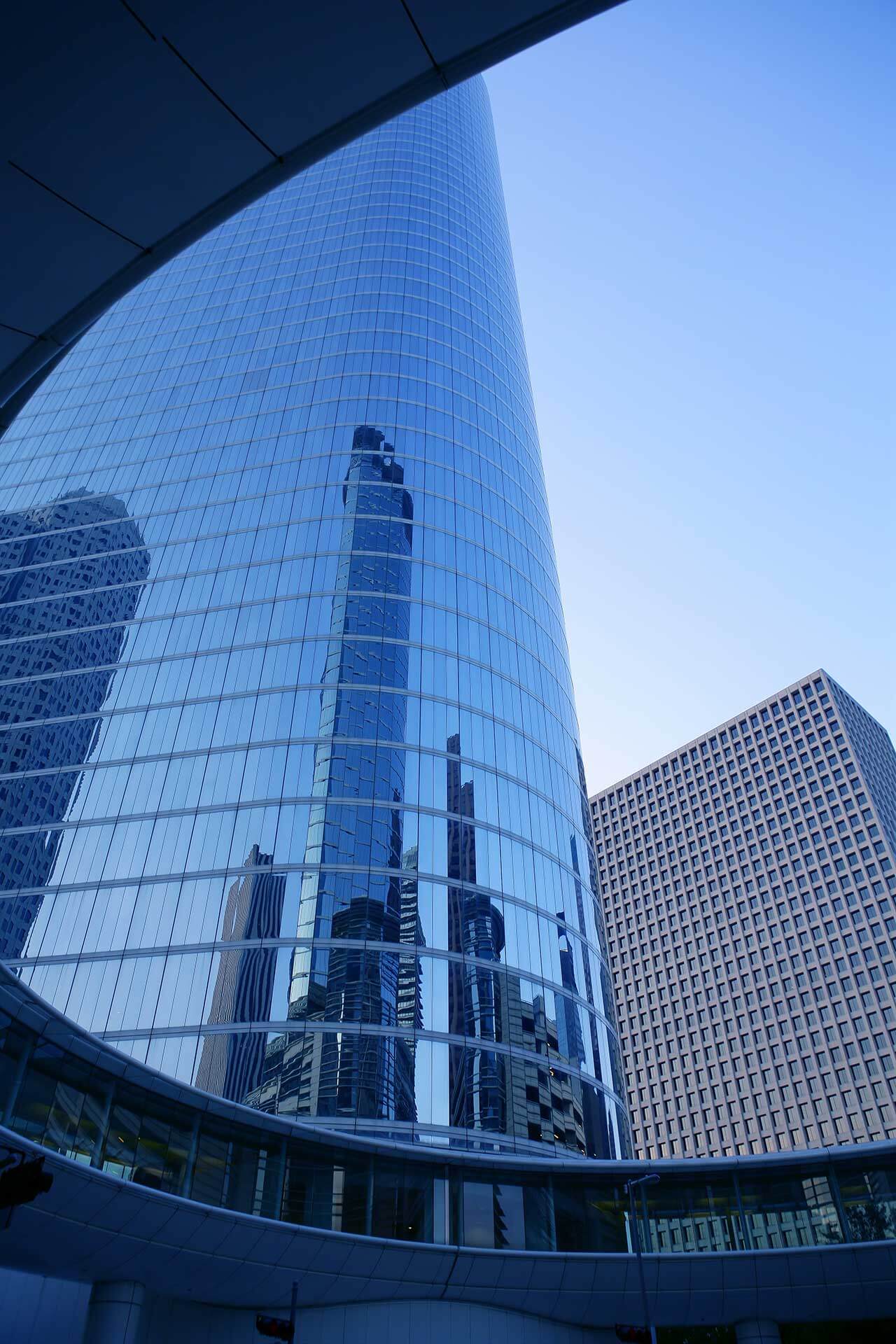 Modern skyscrapers and business buildings