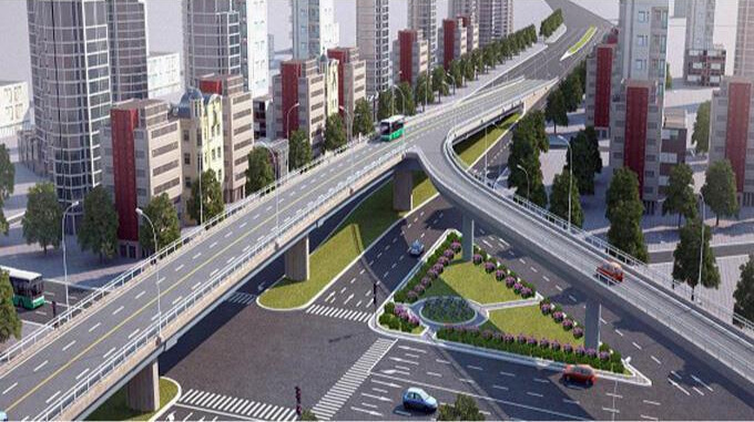 Steel Overpass Construction Investment Project at Cay Go Traffic Intersection